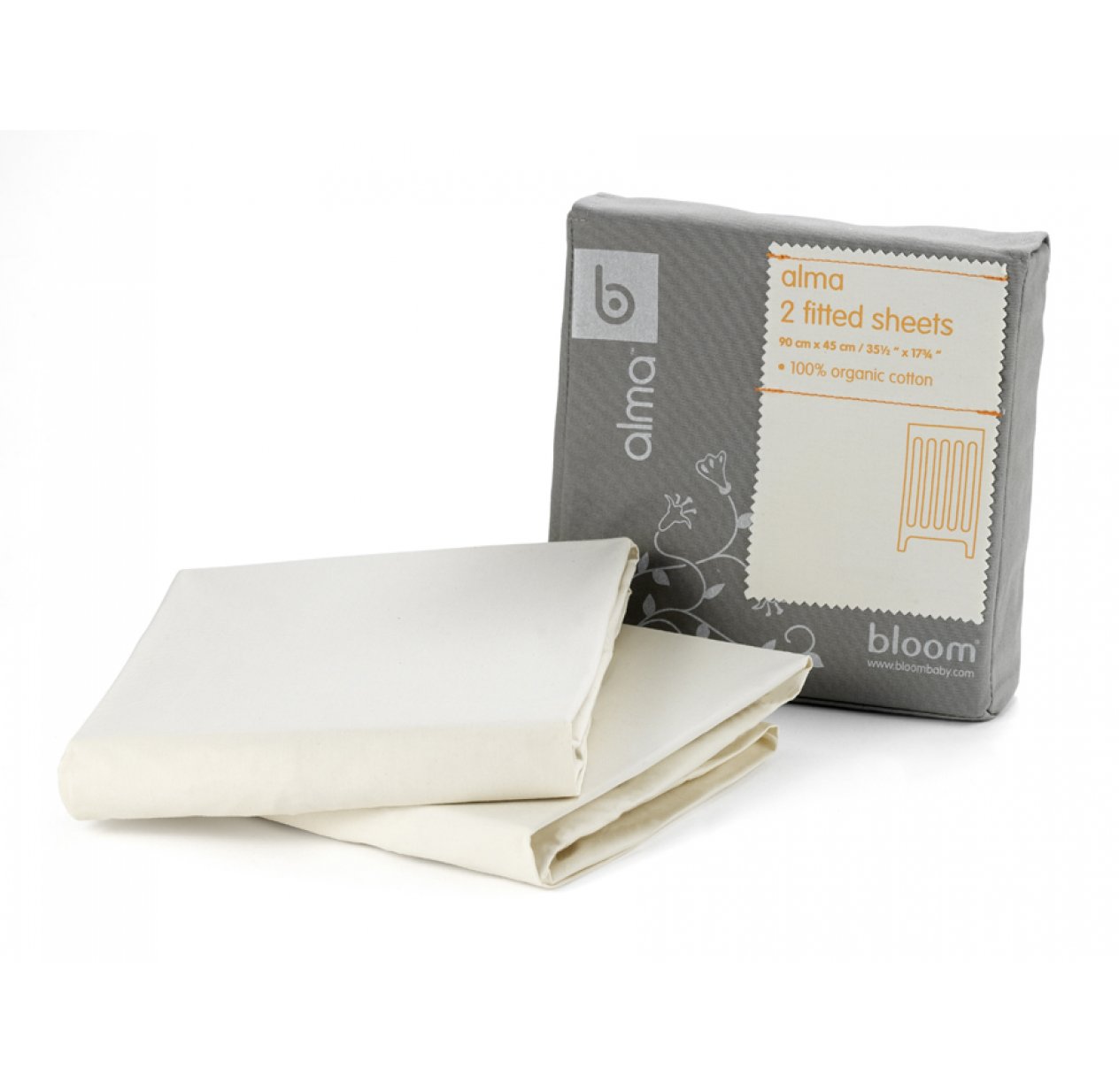 Set de 2 draps housse pour lit Alma Mini - Naturel